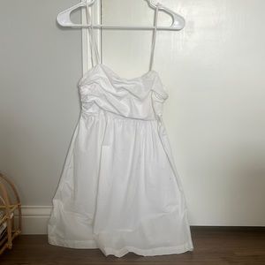 Flowy mini dress, white